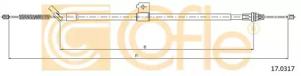 Трос стояночная тормозная система 170317 COFLE