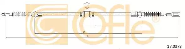 Трос стояночная тормозная система 170378 COFLE