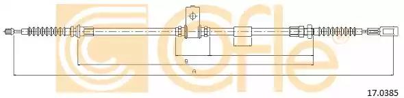 Трос стояночная тормозная система 170385 COFLE