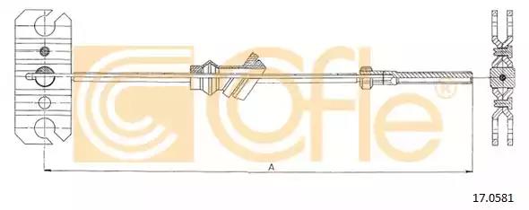 Тросовий привод, стоянкове гальмо 170581 COFLE