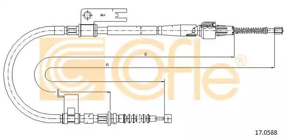 Тросовий привод, стоянкове гальмо 170588 COFLE