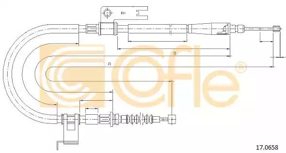 Тросовий привод, стоянкове гальмо 170658 COFLE