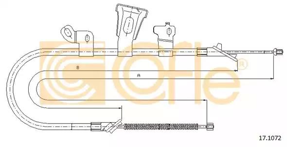 Тросовий привод, стоянкове гальмо 171072 COFLE