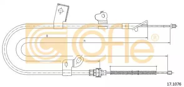 Трос стояночная тормозная система 171076 COFLE