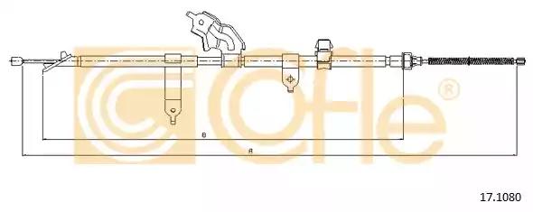 Трос стояночная тормозная система 171080 COFLE