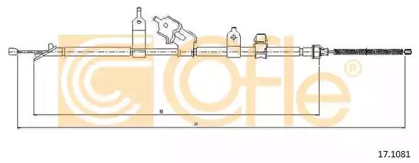 Трос стояночная тормозная система 171081 COFLE