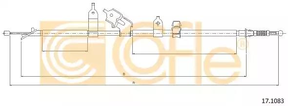 Трос стояночная тормозная система 171083 COFLE
