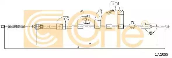 Трос стояночная тормозная система 171099 COFLE