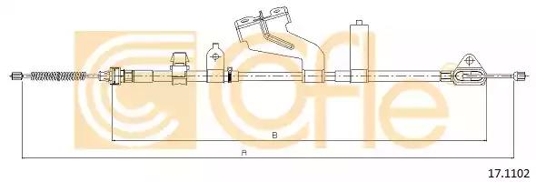 Трос стояночная тормозная система 171102 COFLE