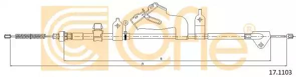 Трос стояночная тормозная система 171103 COFLE