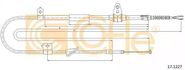 Трос стояночная тормозная система 171227 COFLE