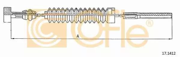 Тросовий привод, стоянкове гальмо 171412 COFLE