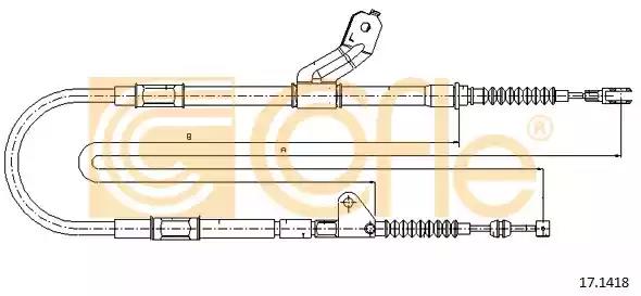 Трос стояночная тормозная система 171418 COFLE
