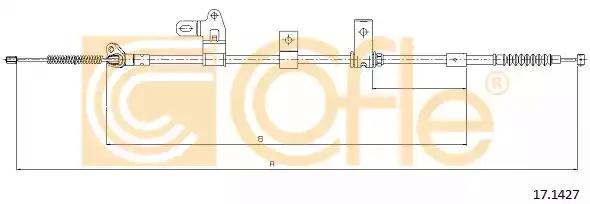 Трос стояночная тормозная система 171427 COFLE