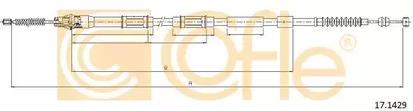 Трос стояночная тормозная система 171429 COFLE