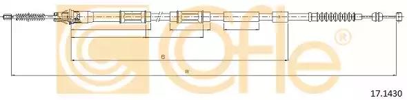 Трос стояночная тормозная система 171430 COFLE