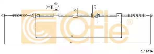 Трос стояночная тормозная система 171436 COFLE