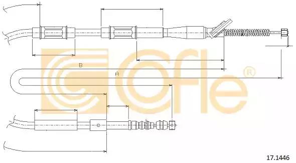 Тросовий привод, стоянкове гальмо 171446 COFLE