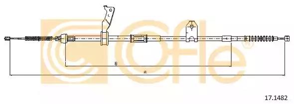 Трос стояночная тормозная система 171482 COFLE