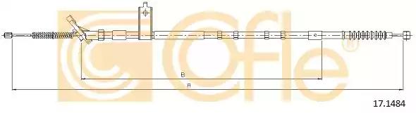 Трос стояночная тормозная система 171484 COFLE