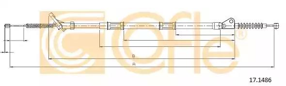 Трос стояночная тормозная система 171486 COFLE