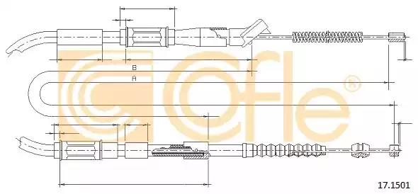 Тросовий привод, стоянкове гальмо 171501 COFLE