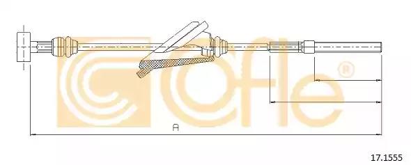 Трос стояночная тормозная система 171555 COFLE