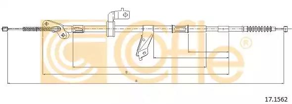 Трос стояночная тормозная система 171562 COFLE