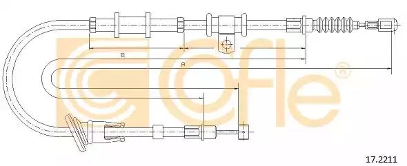 Трос ручника 172211 COFLE