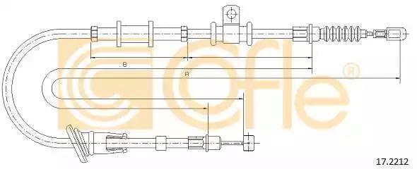 Трос стояночная тормозная система 172212 COFLE