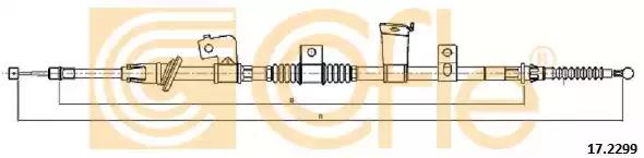 Трос стояночная тормозная система 172299 COFLE