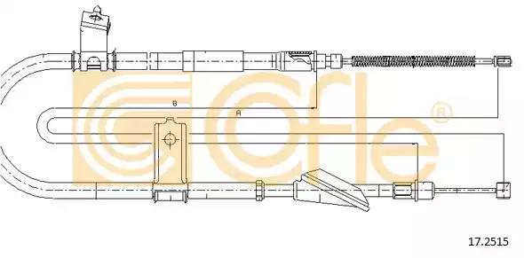 Трос стояночная тормозная система 172515 COFLE