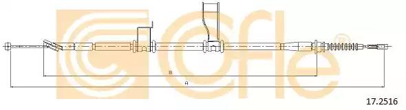 Трос стояночная тормозная система 172516 COFLE