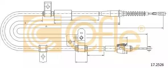 Тросовий привод, стоянкове гальмо 172526 COFLE