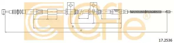 Трос стояночная тормозная система 172536 COFLE