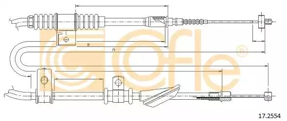 Тросовий привод, стоянкове гальмо 172554 COFLE