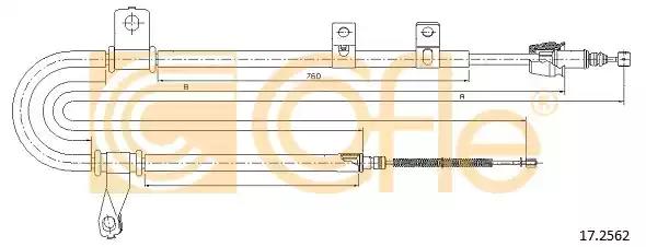 Трос стояночная тормозная система 172562 COFLE