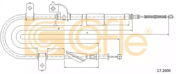 Трос стояночная тормозная система 172600 COFLE