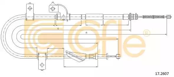 Трос стояночная тормозная система 172607 COFLE
