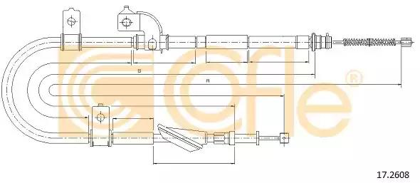 Трос стояночная тормозная система 172608 COFLE