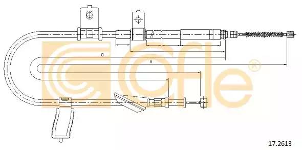 Трос стояночная тормозная система 172613 COFLE