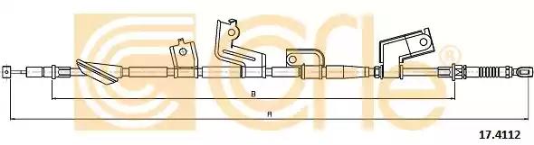 Трос стояночная тормозная система 174112 COFLE