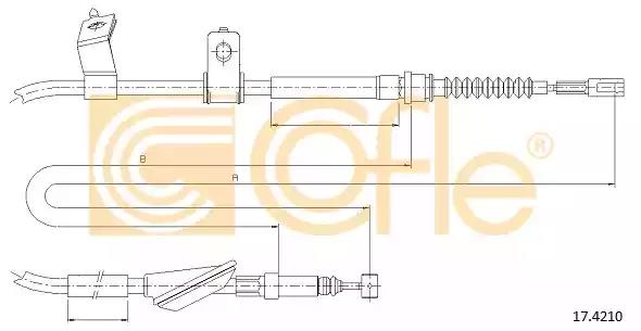 Трос стояночная тормозная система 174210 COFLE
