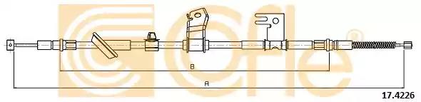 Трос стояночная тормозная система 174226 COFLE
