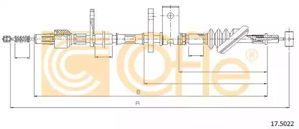 Трос стояночная тормозная система 175022 COFLE