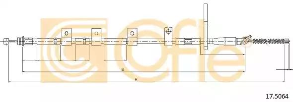 Трос ручника 175064 COFLE