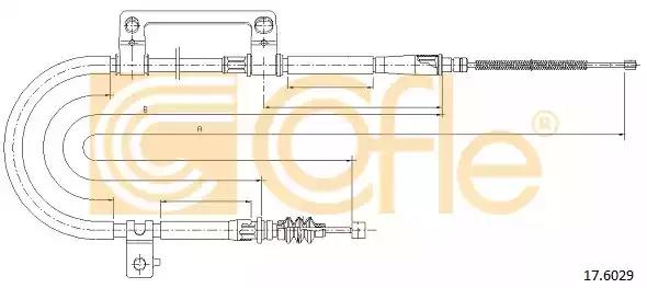 Трос стояночная тормозная система 176029 COFLE