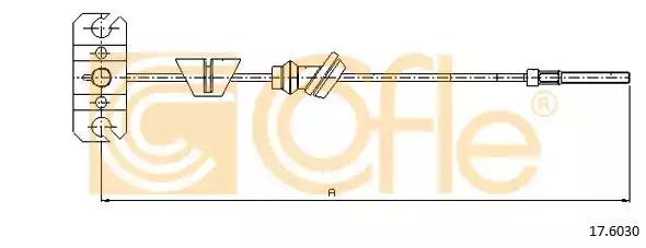 Тросовий привод, стоянкове гальмо 176030 COFLE