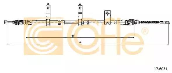 Трос стояночная тормозная система 176031 COFLE