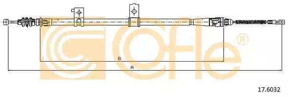 Трос стояночная тормозная система 176032 COFLE